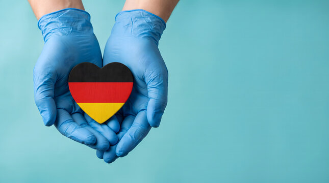 Germany Healthcare and Medical Care Concept with German Flag Heart