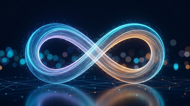 Continuous Digital Transformation Loop Representing Business Innovation, Connected Processes, Sustainable Growth and Ongoing Improvement