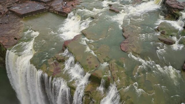 Aerial View of Keoti Waterfall Rewa Madhya Pradesh India