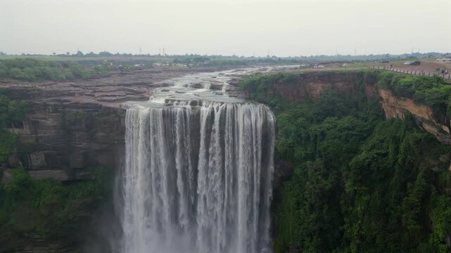 Aerial View of Keoti Waterfall Rewa Madhya Pradesh India