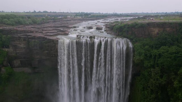 Aerial View of Keoti Waterfall Rewa Madhya Pradesh India