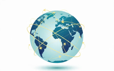 Fototapeta premium Digital connections and global network representing the interconnectedness of the world through technology and communication