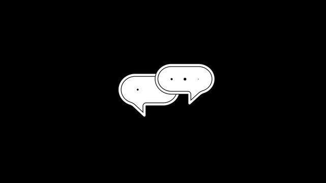Incoming and out going text box icon animation on the background