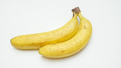 Fresh Ripe Bananas on Plain White Background © indraprojects