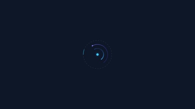 Abstract blue loading circle animation motion graphic