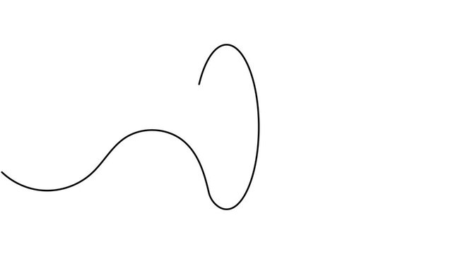 Modern reminder number of zero icon sign continuous one line drawing moving on white background minimalist single art label of mathematic and business symbol animation video