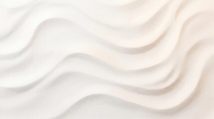 Fototapeta premium Abstract Minimalist Background Featuring Soft Smooth White Wavy Lines and Gentle Shadows