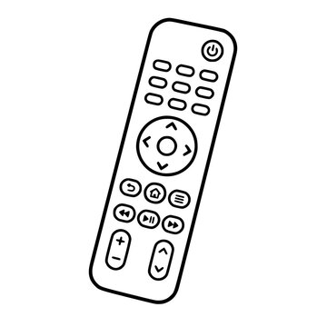 Remote icon flat outline in black