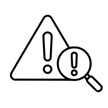 Risk icon flat outline in black