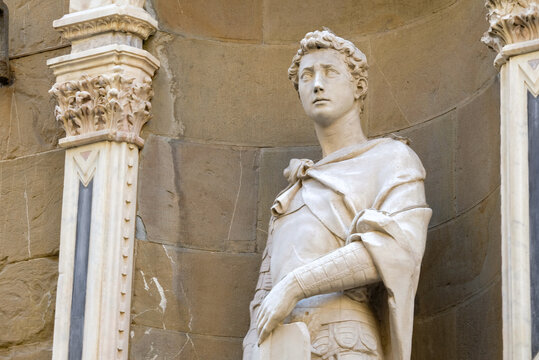 Saint George by Donatello, Orsanmichele Church in Florence, Tuscany, Italy
