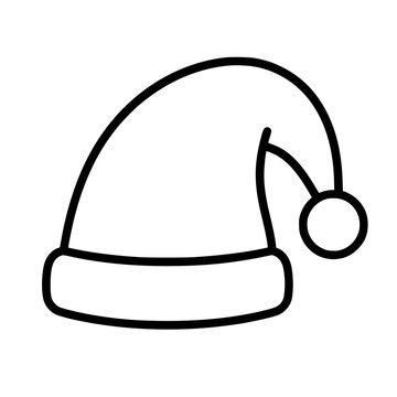 Sleeping hat icon flat outline in black