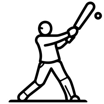 Person swinging baseball bat at ball