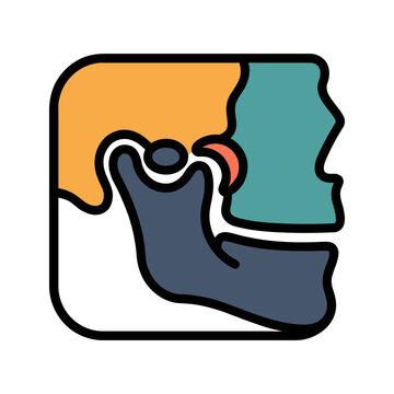Temporomandibular Joint TMJ MRI Scan Icon for Dentistry