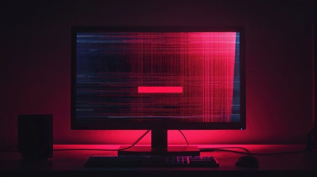 Broken computer monitor red light