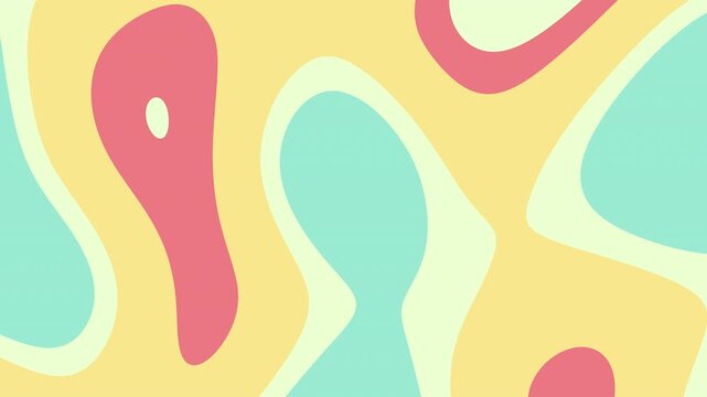 Abstract liquid motion background with flowing pastel shapes and organic curves
