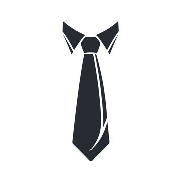Icono plano corbata en fondo degradado - tie