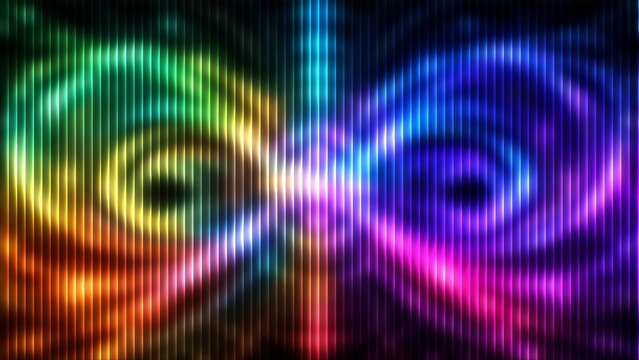 Title: Vibrant Rainbow Infinity Wave Background With Vertical Scanline Grid Texture Glowing Multicolor Swirl Backdrop [8]
