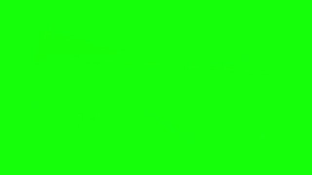 Todays topic large title plate animation with overlapping glitch panels on green screen