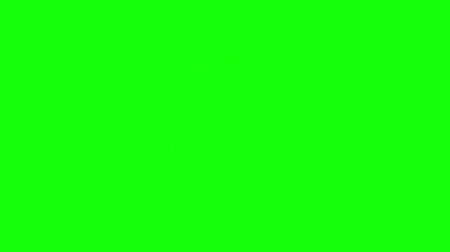 Energy live moment text animation with glitching particles on green screen background