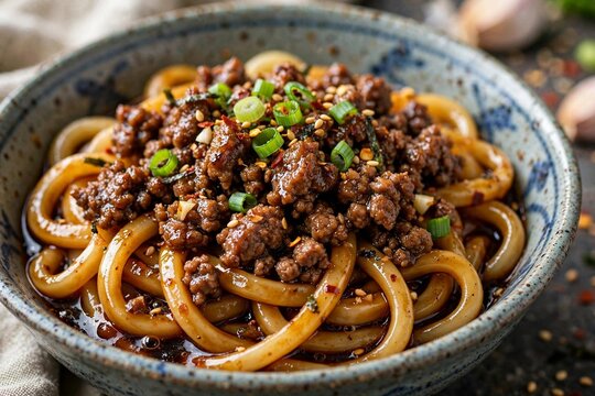 Korean Ground Beef and Noodles Bowl 42 - Korean ground beef and noodle
