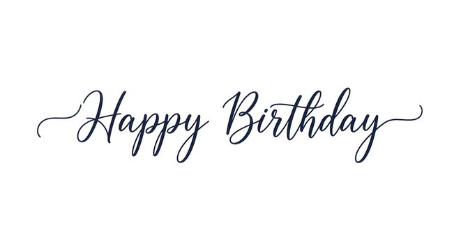 A beautifully handwritten 'happy birthday' message perfect for cards celebrations and expressing warm wishes