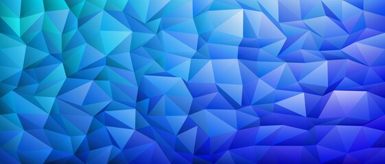 Obraz premium エレクトリックシアンの3Dローポリクリスタルメッシュ背景