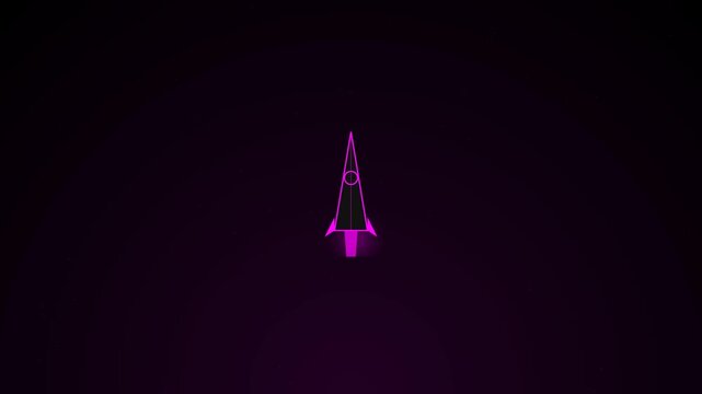 Abstract Pink Glowing Rocket Motion Graphic for Sci Fi Background