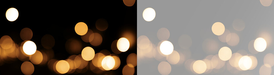 Delicate cream and gold lights appear as blurred bokeh circles with soft sparkles and gentle warmth © Alehandro
