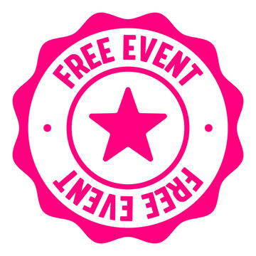 free event seal badge. free event label sticker. Vector sign