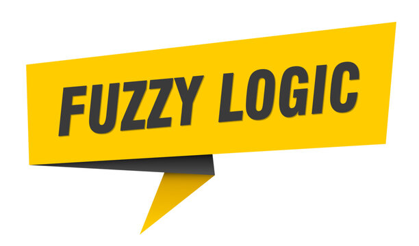 fuzzy logic banner. fuzzy logic&nbsp;speech bubble, label, sticker, sign template