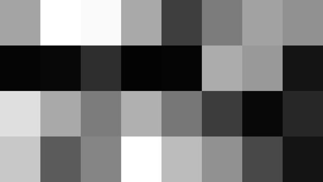 abstract, heavily pixelated or censored black-and-white grid pattern