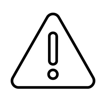 Alert icon flat outline in black