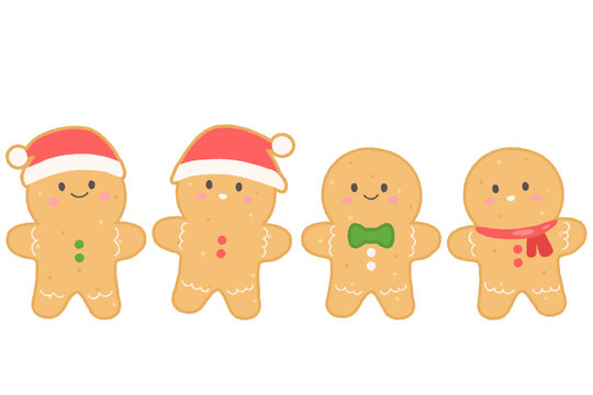 クリスマスのジンジャーブレッドマン4個セット