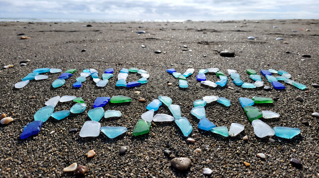 Find Your Peace Sea Glass Typography
