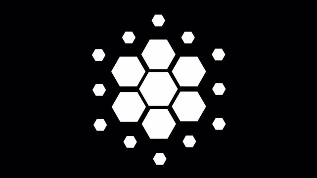 Hexagon Transition, Geometric Hexagonal Wipe, Alpha Channel Scene Change, Honeycomb Reveal Animation, Digital Shape Transition, Transparent Overlay Effect, Futuristic Hexagon Wipe