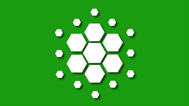Hexagon Transition Animation, Geometric Hexagonal Wipe, Green Screen Shape Transition, Honeycomb Reveal Effect, Digital Hexagon Scene Change, Futuristic Geometric Wipe, Abstract Shape Transition
