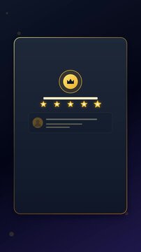 Five Star Premium User Review Interface Animation