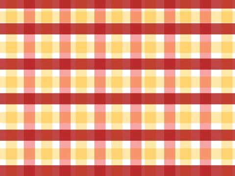 Red and yellow plaid seamless pattern gingham tartan tablecloth texture background