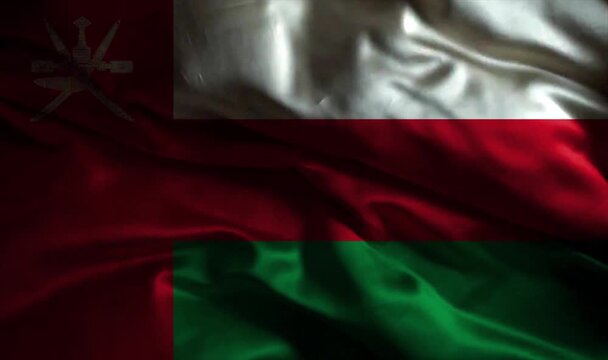 Oman FLag Waving Realistic video 4K