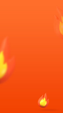 Flame emoticon orange iPhone wallpaper