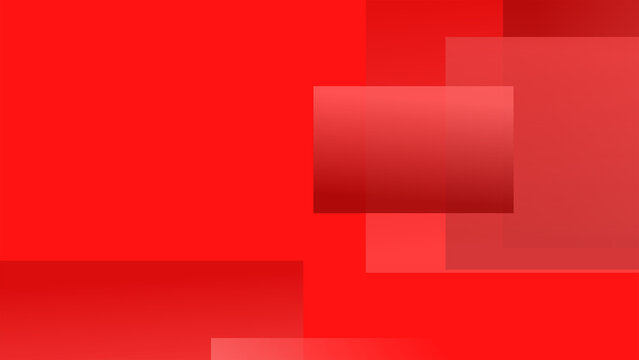 Geometric red gradient abstract shapes overlapping on solid background with squares form overlapping abstract design red backdrop contemporary composition transparent rectangles monochrome art