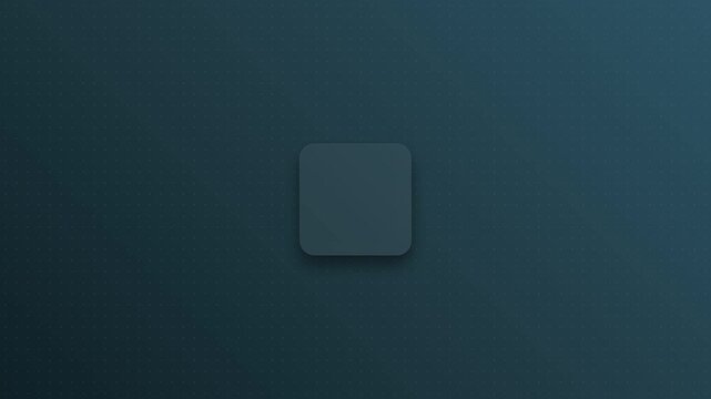 Minimalist dark square icon on textured gradient background