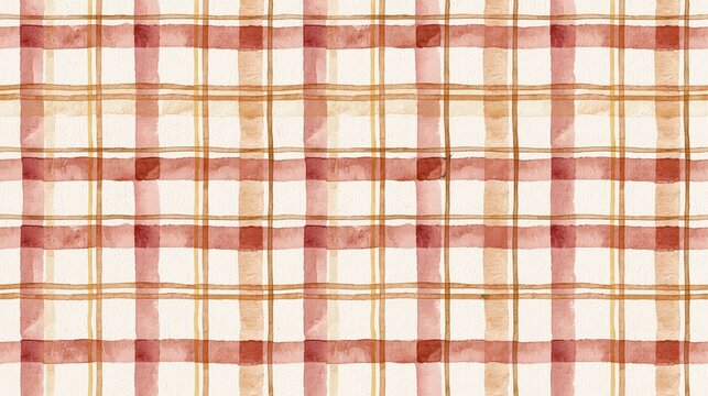 A refined autumn cottage digital-paper background featuring a delicate narrow plaid pattern across a warm-cream base