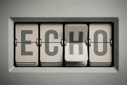 Echo Message on Mechanical Flip Display for Eco Concept