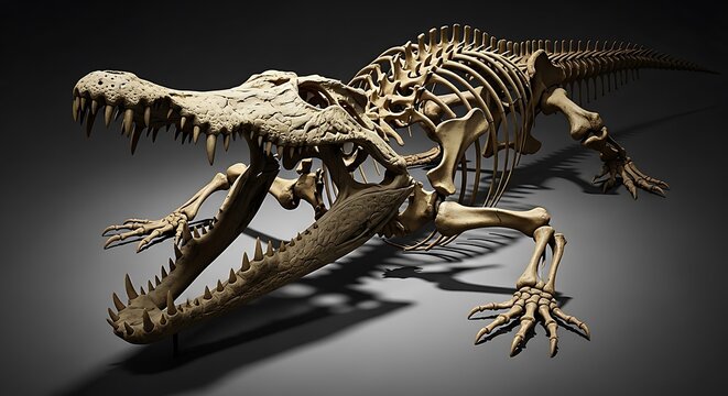 tyrannosaurus rex skeleton isolated