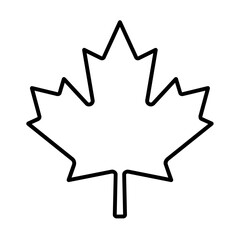 Obraz premium Autumn leaf canadian icon, black glyph vector symbol for web and app interface design