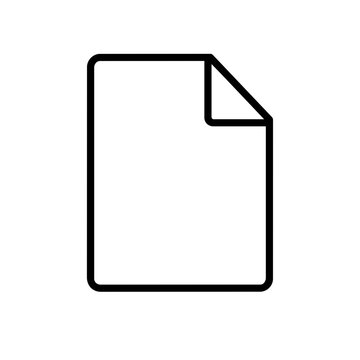 Attach document icon, black glyph vector symbol for web and app interface design