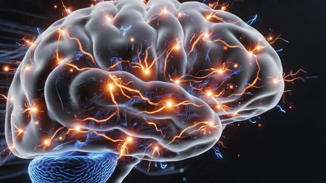 Brain activity neural network conceptual visualization deep learning concept