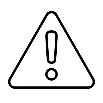 Caution attention icon, black glyph vector symbol for web and app interface design