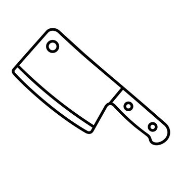 Chopper knife icon, black glyph vector symbol for web and app interface design